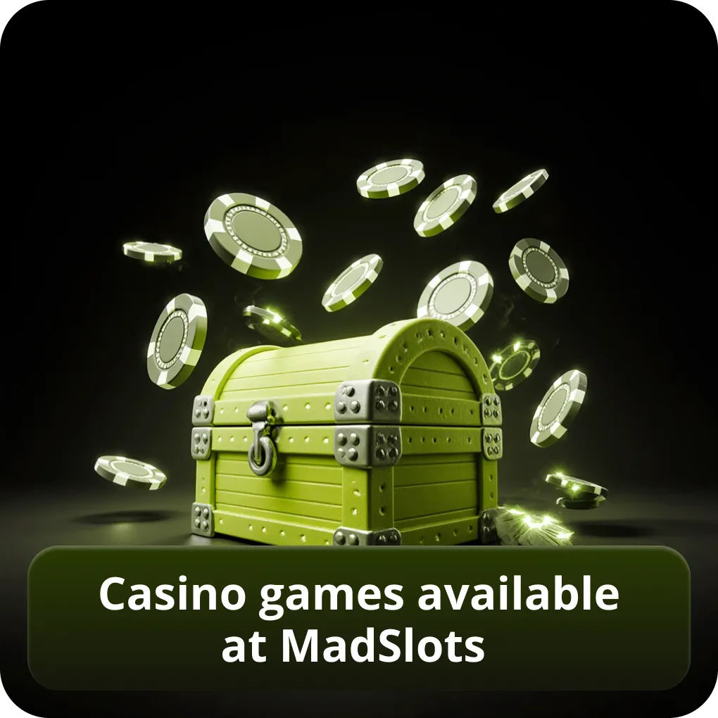 Casino games available at MadSlots